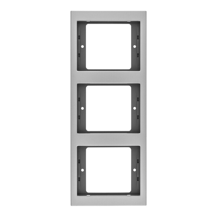 Berker Cadre alu 3 fois vertical 13337003