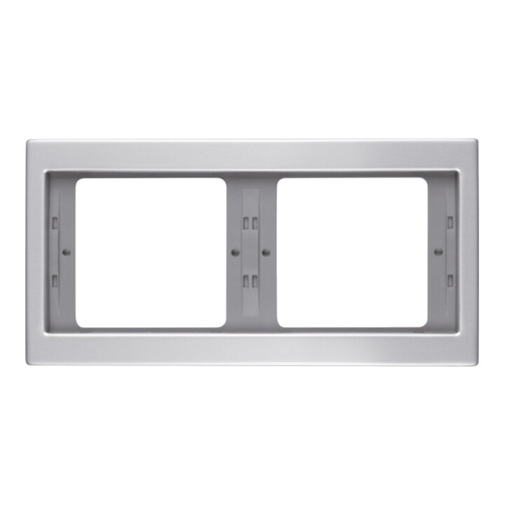 Berker Cadre aluminium 2 fois horizontal 13637003