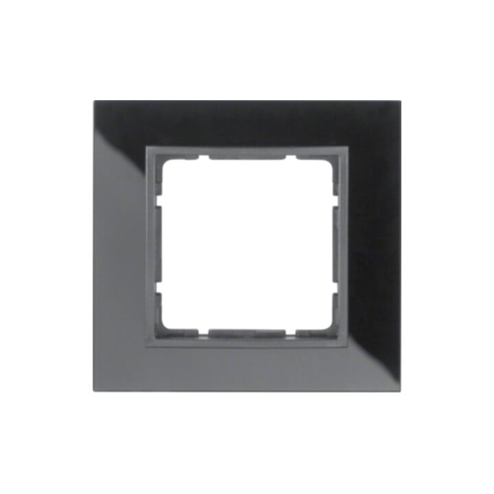 Berker Cadre en verre noir 1 poste 10116616