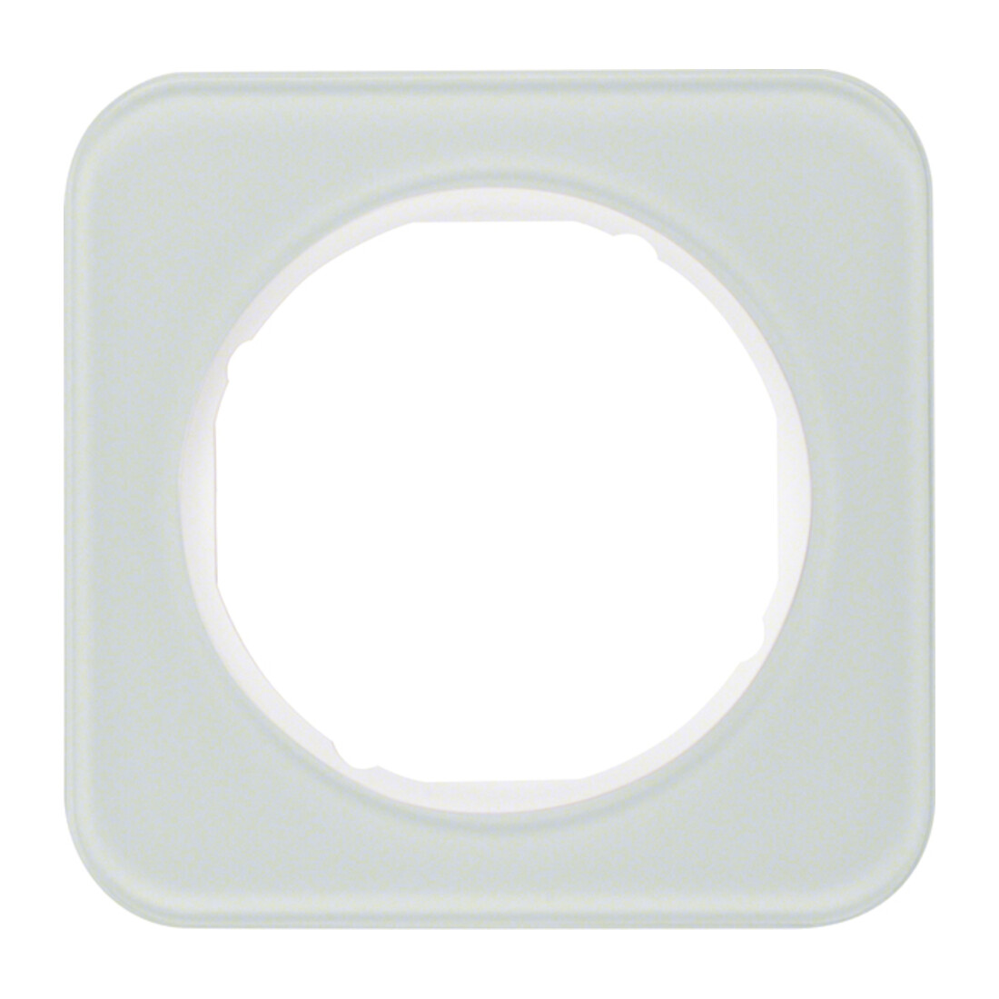 Berker Cadre en verre/pows 1 poste, rond 10112109