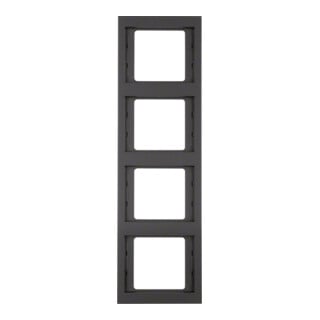 Berker Cadre K.1 quadruple vertical anthracite 13437006