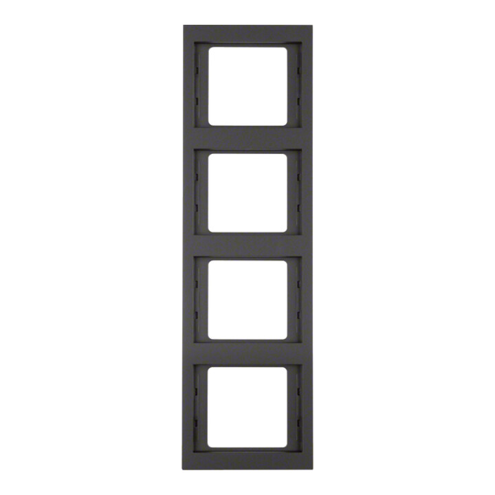Berker Cadre K.1 quadruple vertical anthracite 13437006