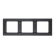 Berker Cadre K.1 triple horizontal anthracite 13737006