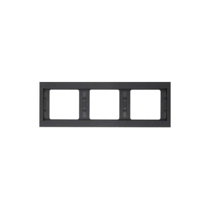 Berker Cadre K.1 triple horizontal anthracite 13737006