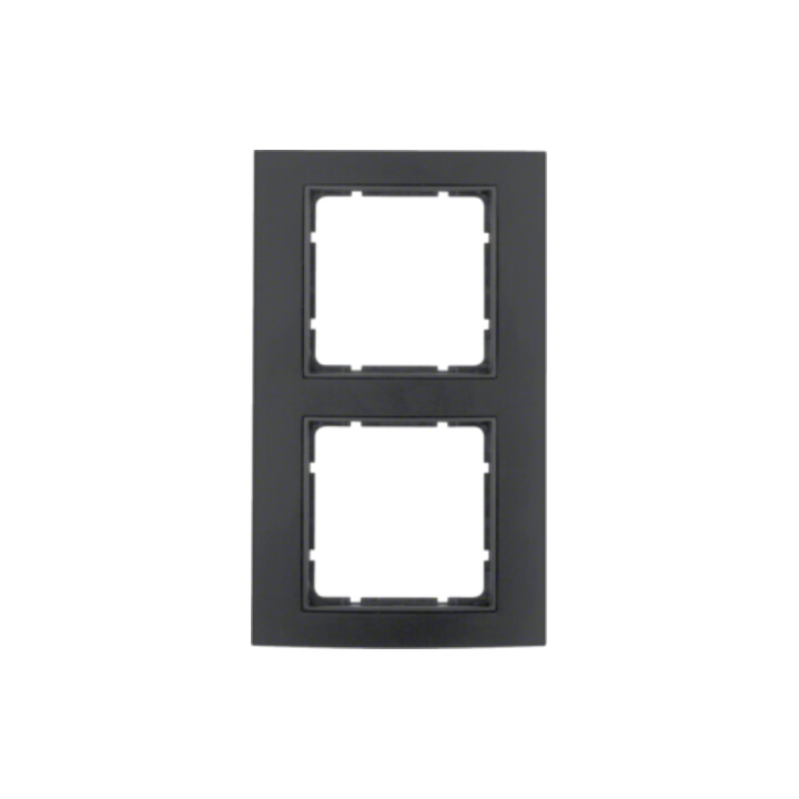 Berker Cadre noir/anthracite 2 places 10123005