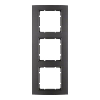 Berker Cadre noir/anthracite triple 10133005