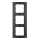 Berker Cadre noir/anthracite triple 10133005
