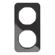 Berker Cadre noir/gris 2 fiches 10122145-1