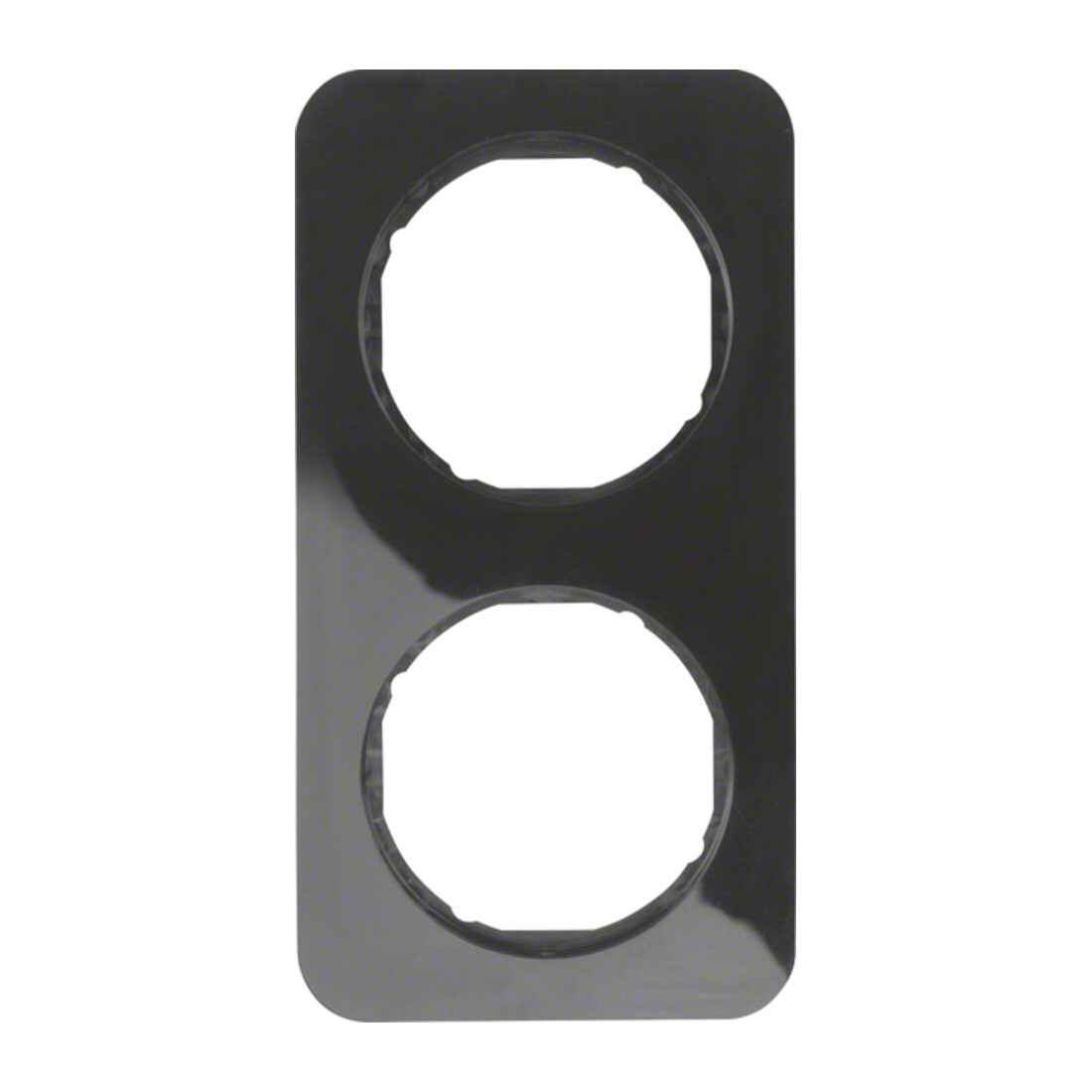 Berker Cadre noir/gris 2 fiches 10122145