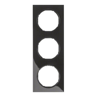 Berker Cadre noir/gris 3 fois 10132245