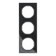 Berker Cadre noir/gris 3 fois 10132245