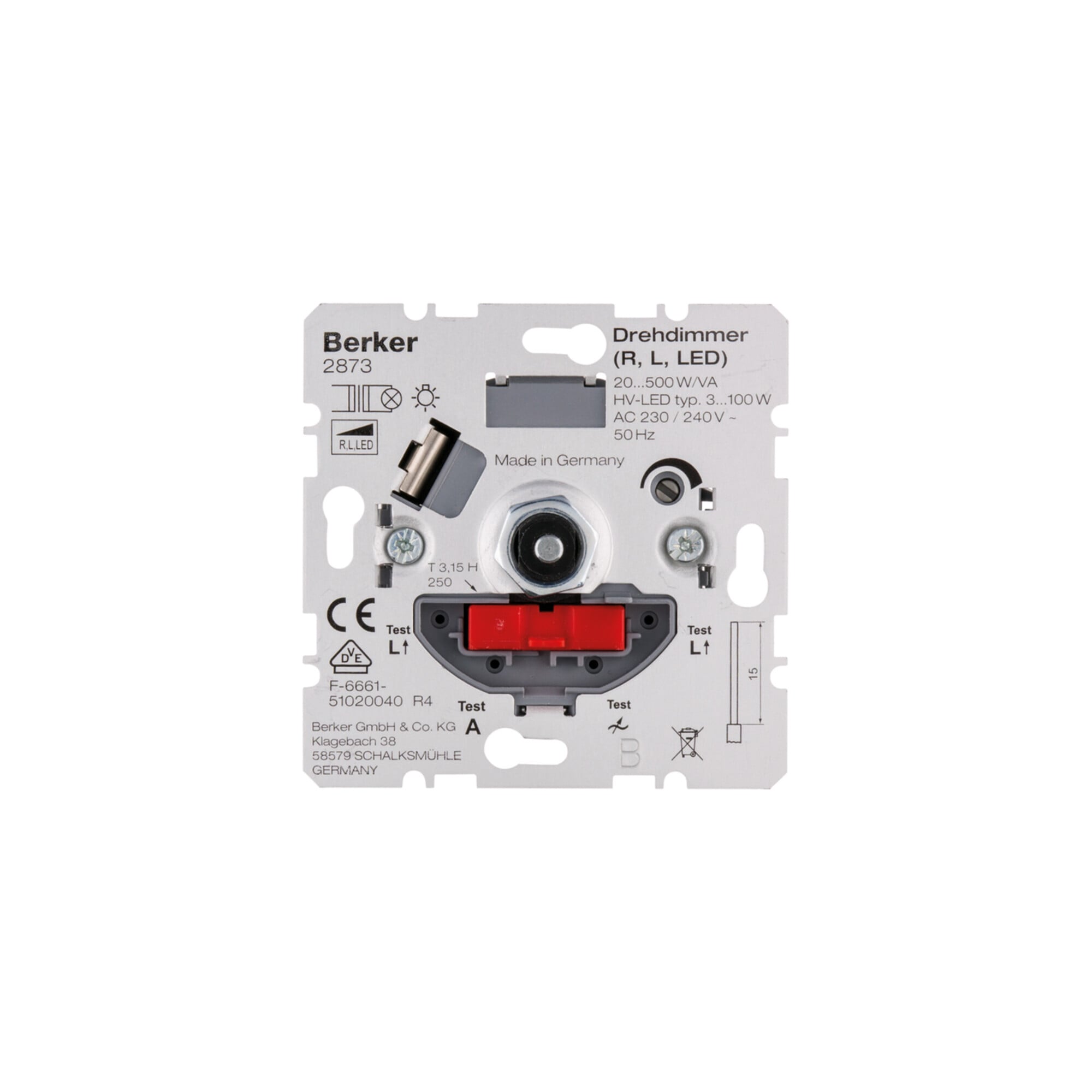 Berker Drehdimmer 20-500W/VA 2873