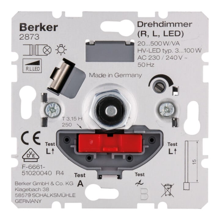 Berker Drehdimmer 20-500W/VA 2873