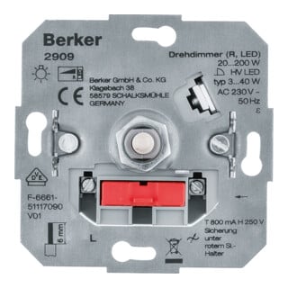 Berker Drehdimmer (R, LED) Lichtsteuerung 2909
