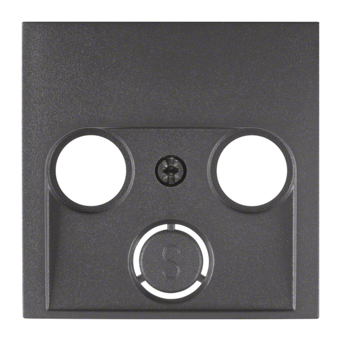 Berker Élément central anthracite pour prise antenne 2-3 trous 12031606