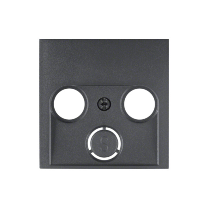 Berker Élément central anthracite pour prise antenne 2-3 trous 12031606