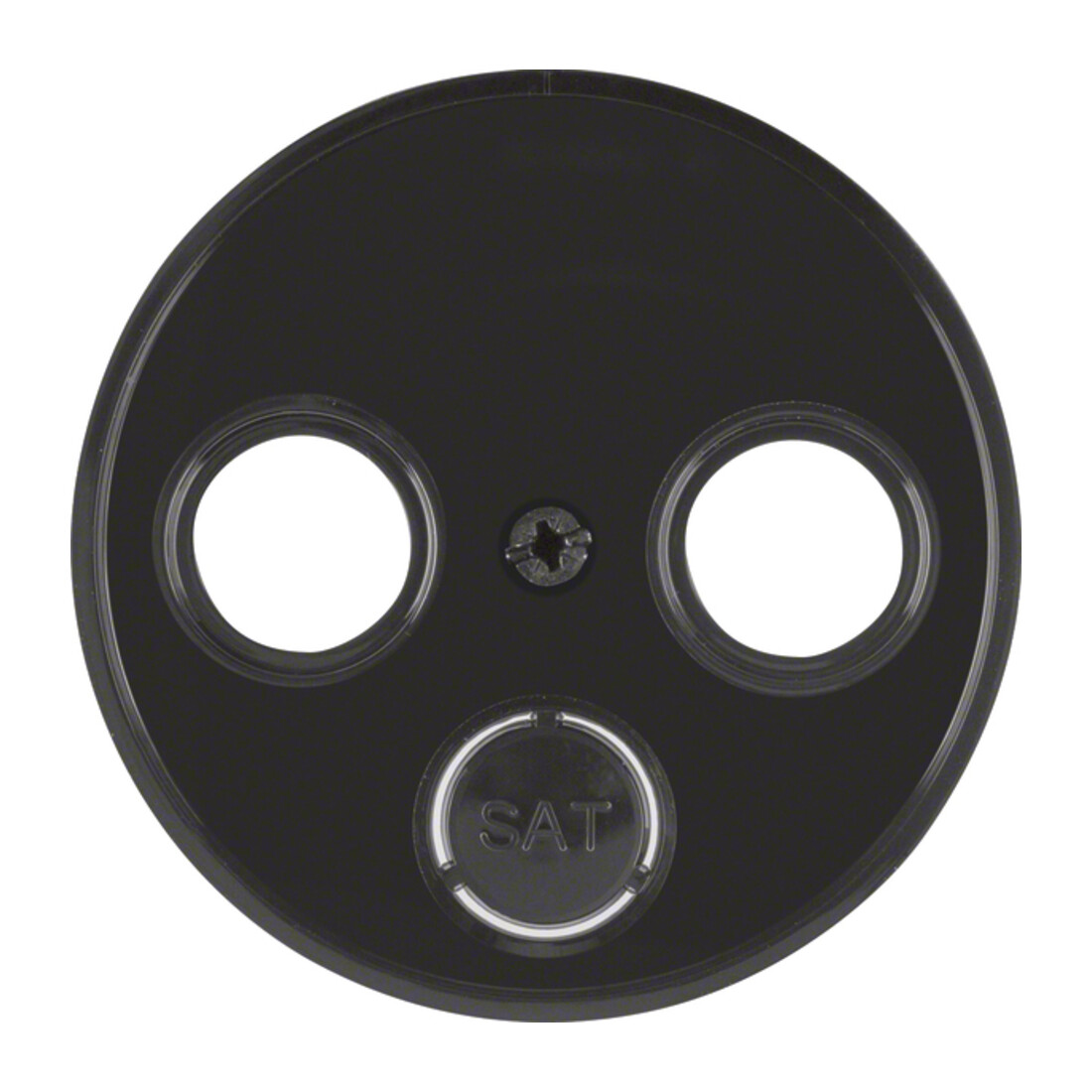 Berker Élément central noir/gris pour prise antenne 12032045