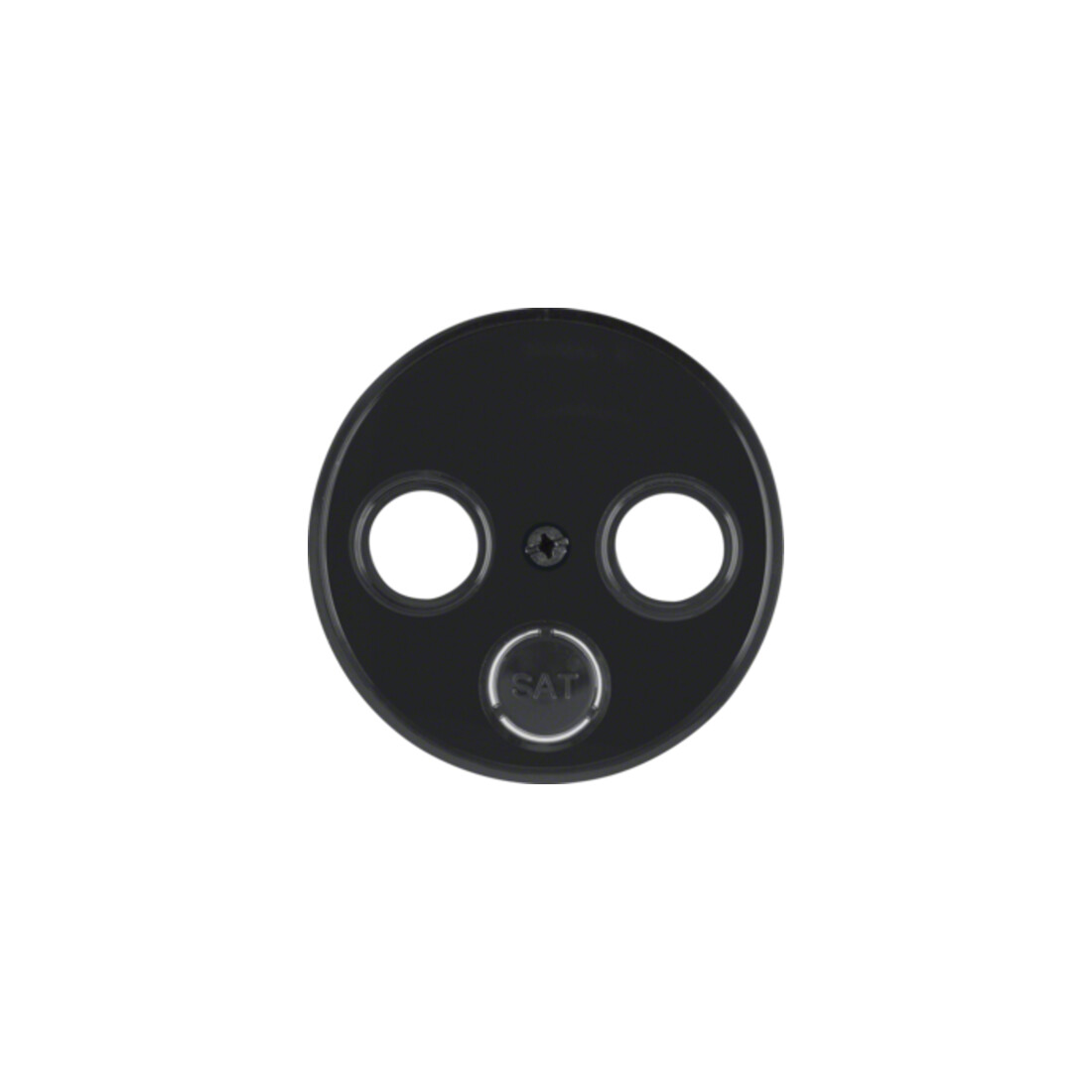 Berker Élément central noir/gris pour prise antenne 12032045