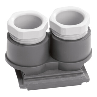 Berker Entrée de câble 2xM20 gris mat 18893505