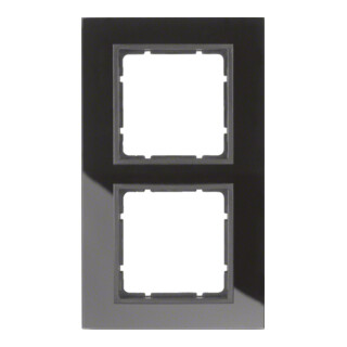 Berker Glasrahmen schwarz 2fach 10126616