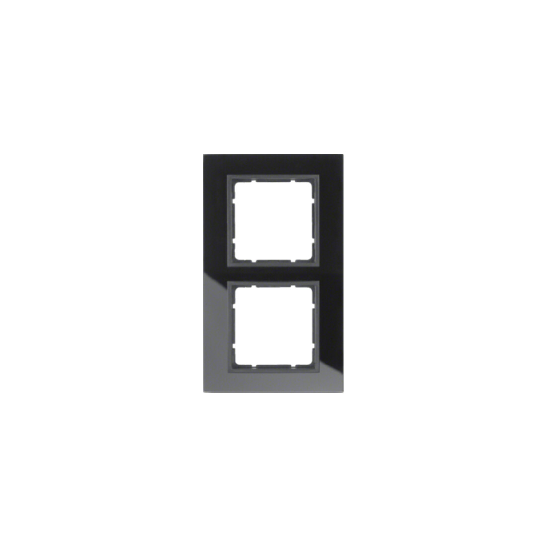 Berker Glasrahmen schwarz 2fach 10126616