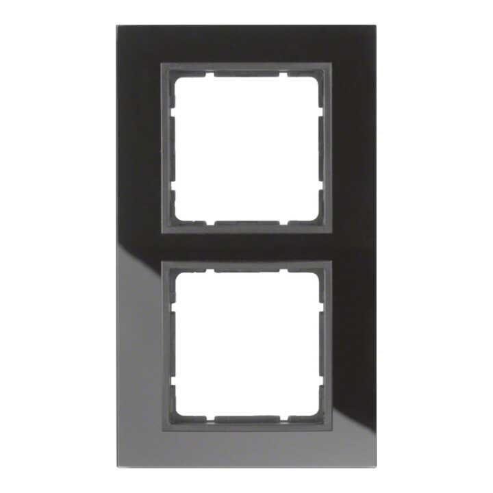Berker Glasrahmen schwarz 2fach 10126616