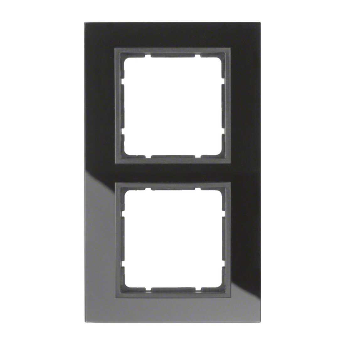 Berker Glasrahmen schwarz 2fach 10126616