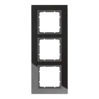 Berker Glasrahmen schwarz 3fach 10136616