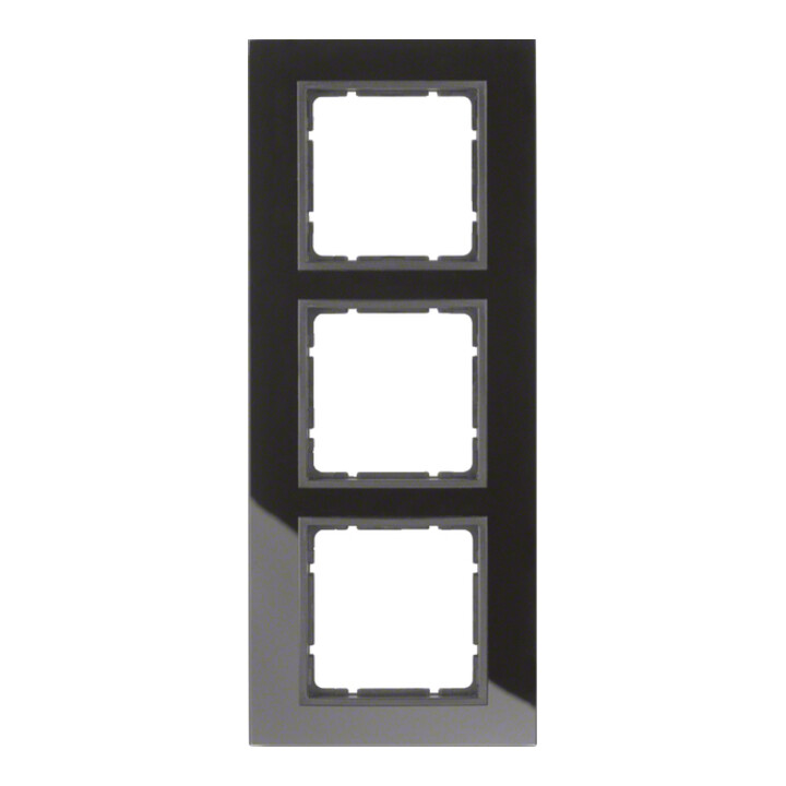 Berker Glasrahmen schwarz 3fach 10136616