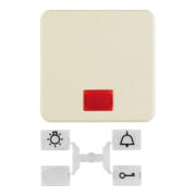 Berker Interrupteur basculant blanc/gris avec 5 lentilles incluses 1553-1