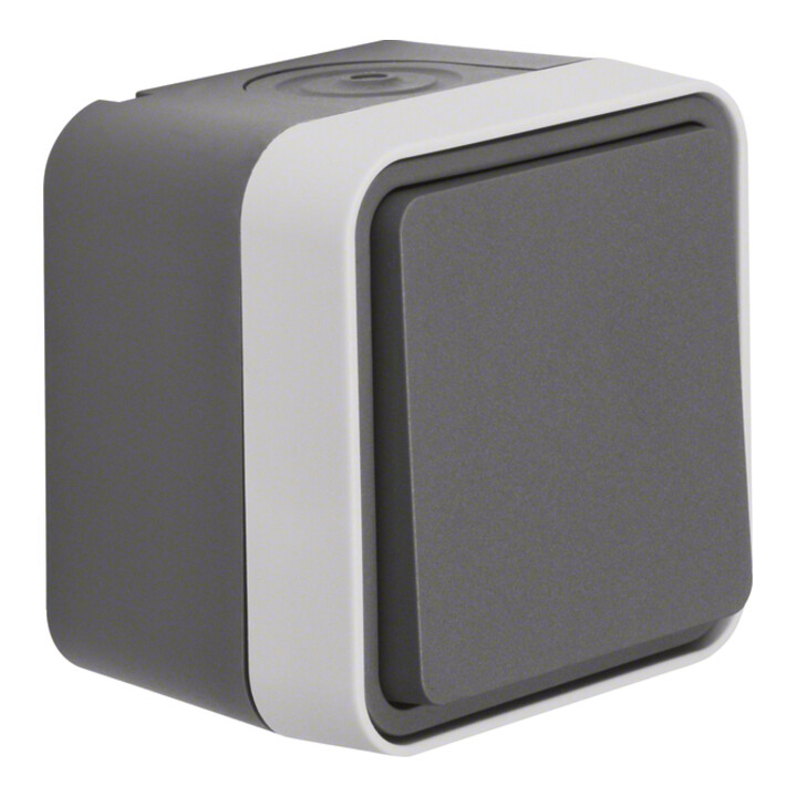 Berker Interrupteur va-et-vient apparent gris 30763505