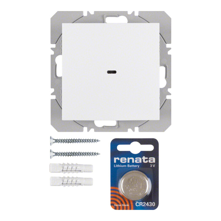 Berker KNX-Funk Wandsender 1fach polarweiß glänzend 85655289