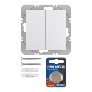 Berker KNX-Funk Wandsender 2fach polarweiß glänzend 85656289
