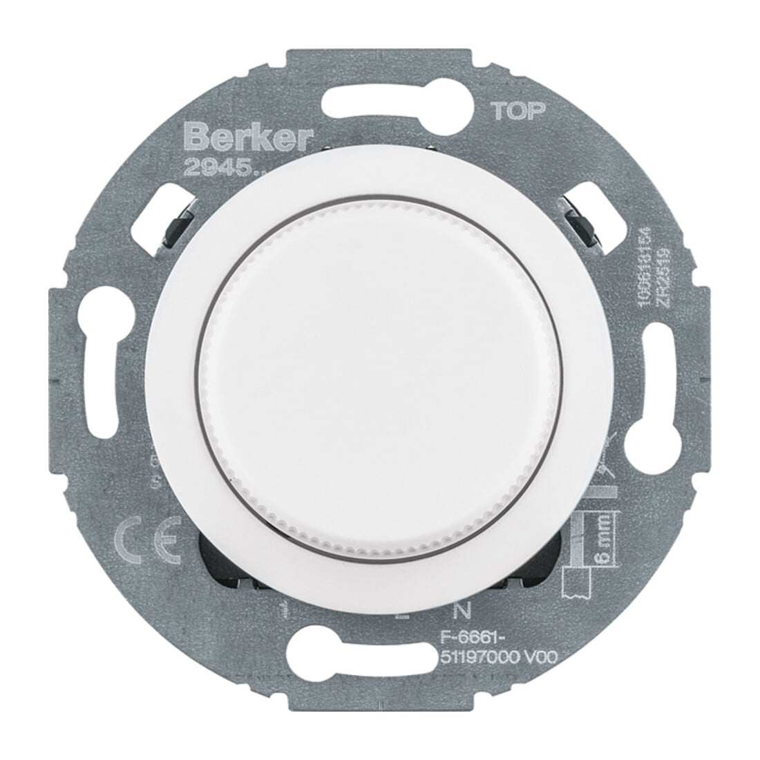 Berker Module secondaire pour Uni-Dd 1930/Gl/R.cl., blanc poudre 294510