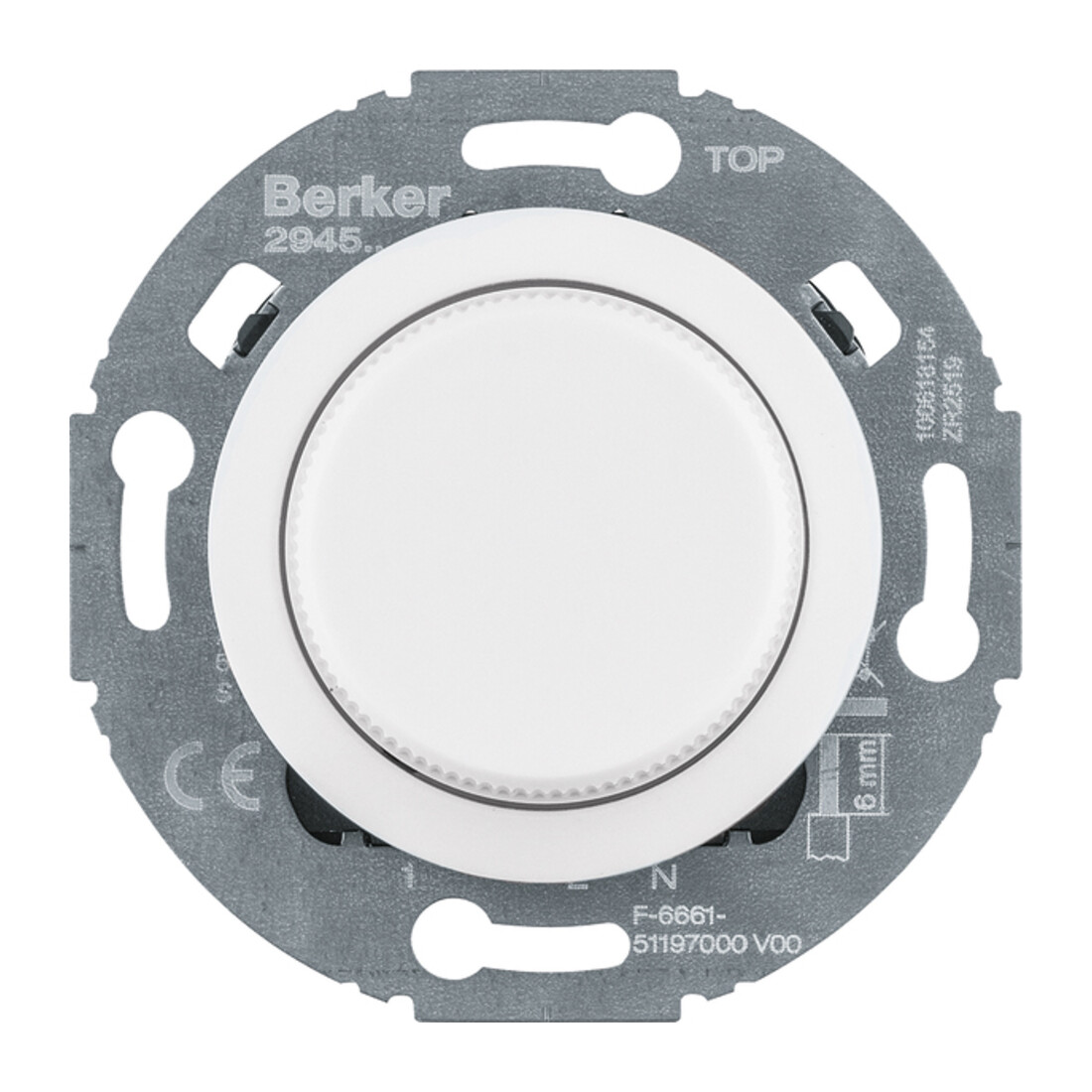 Berker Module secondaire pour Uni-Dd 1930/Gl/R.cl., blanc poudre 294510