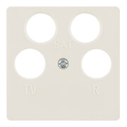 Berker Plaque centrale blanche pour prise antenne 4 trous 148402-1