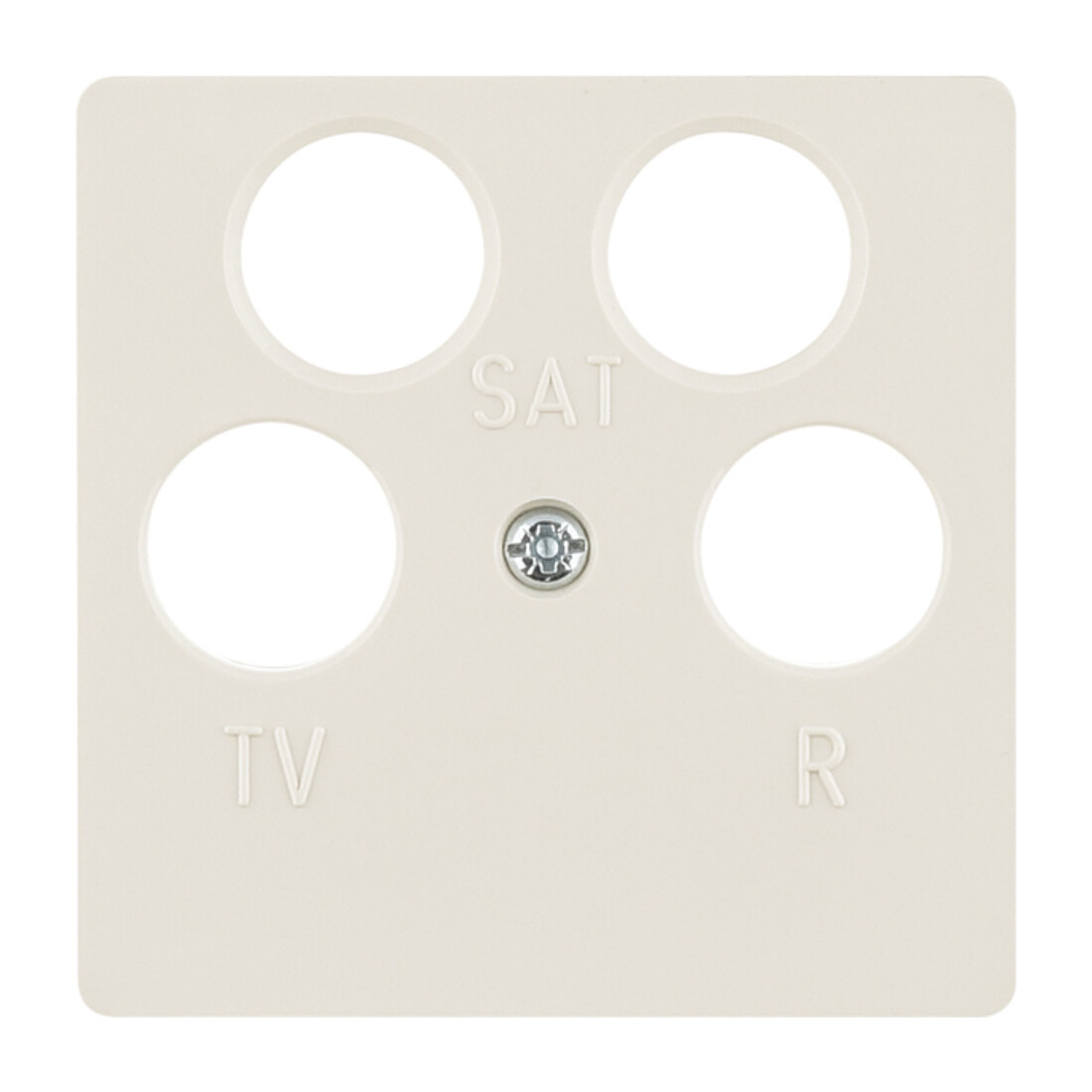 Berker Plaque centrale blanche pour prise antenne 4 trous 148402