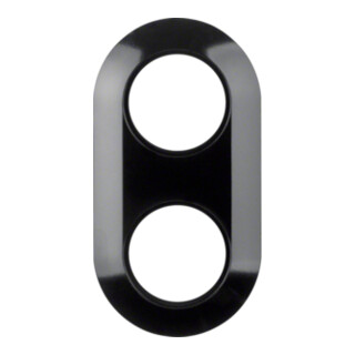 Berker Plaque combinée 2x noir 138121
