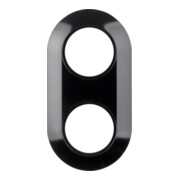 Berker Plaque combinée 2x noir 138121-1