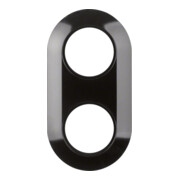 Berker Plaque combinée 2x noir 138121-3