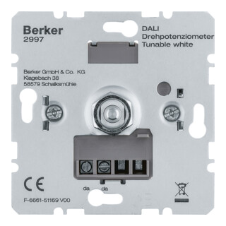 Berker Potentiomètre rotatif DALI Tunable white 2997