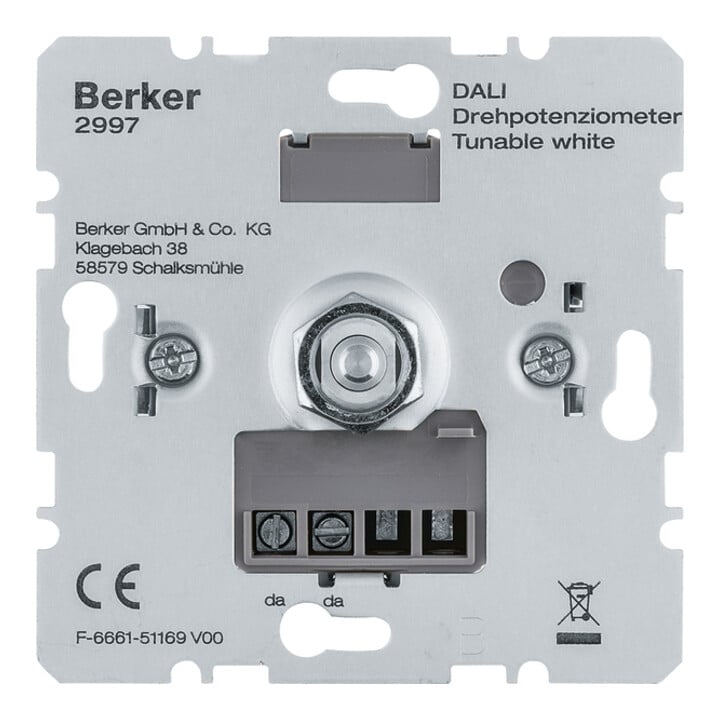 Berker Potentiomètre rotatif DALI Tunable white 2997