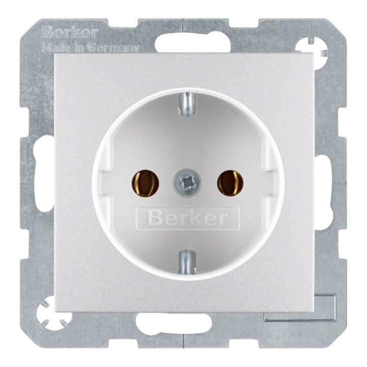 Berker Prise Schuko alu mat 47431404