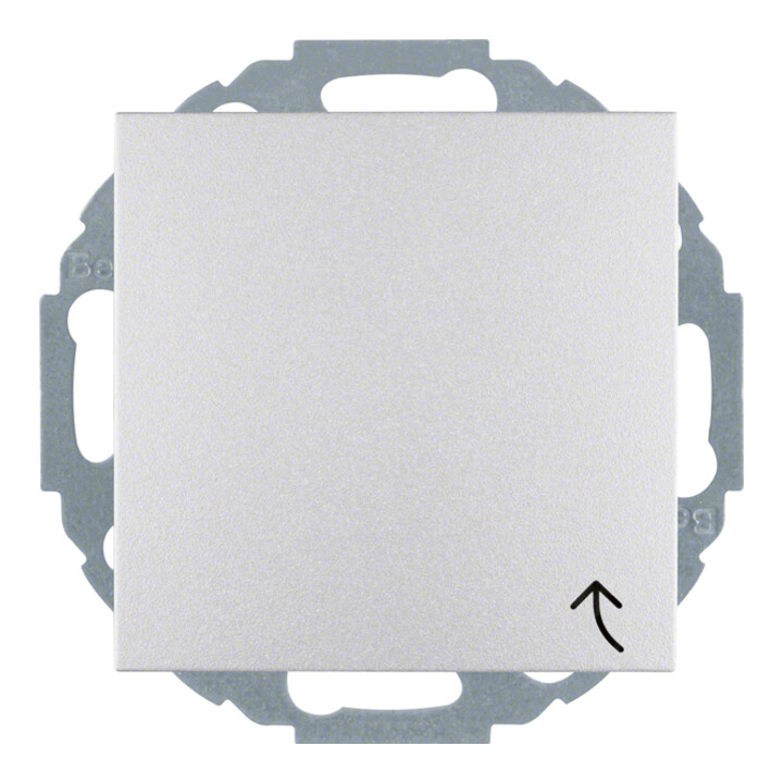 Berker Prise Schuko alu/mat avec couvercle rabattable 47441404