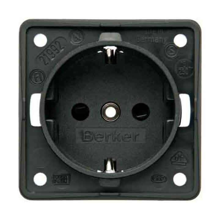 Berker Prise Schuko anthracite avec bornes à vis 941852505