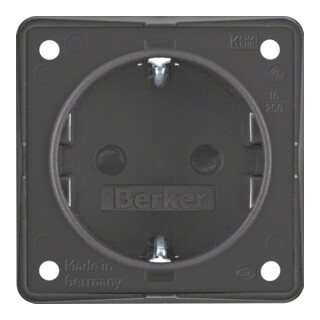 Berker Prise Schuko anthracite avec bornes à vis 947792505