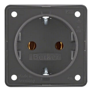 Berker Prise Schuko anthracite avec bornes de connexion 947782505