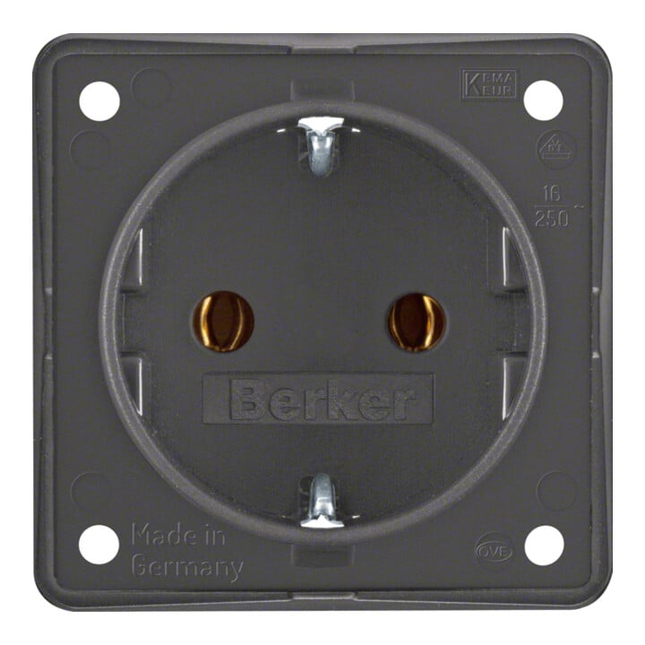 Berker Prise Schuko anthracite avec bornes de connexion 947782505