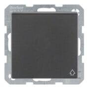 Berker Prise SCHUKO anthracite/satinée avec couvercle rabattable 47516066-3