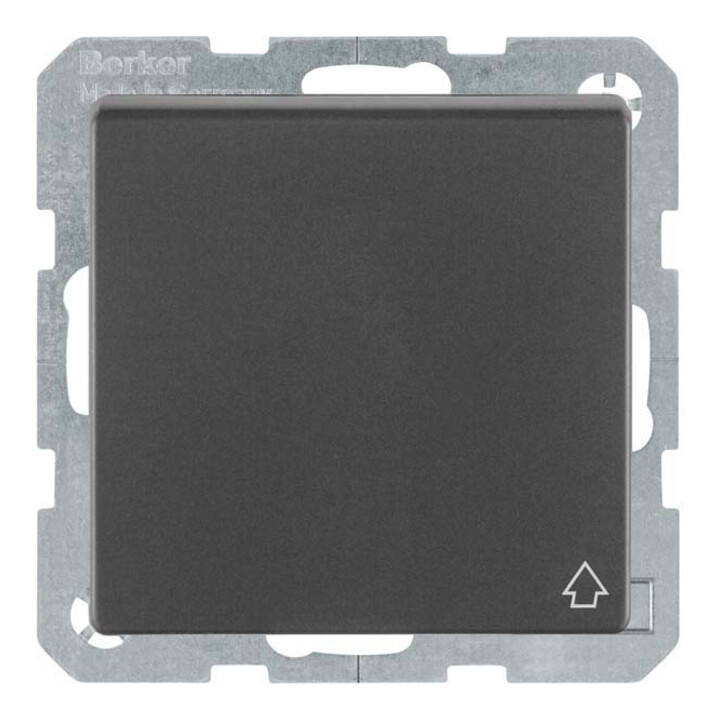 Berker Prise SCHUKO anthracite/satinée avec couvercle rabattable 47516086